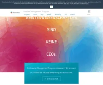 Creativemanagementprogram.de(Create Your Own Career) Screenshot