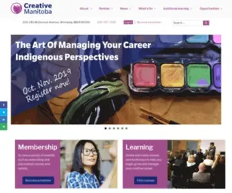 Creativemanitoba.ca(Creative Manitoba Home) Screenshot