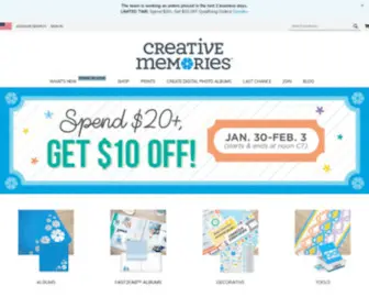 Creativememories.com(Creative Memories Scrapbooking Supplies) Screenshot