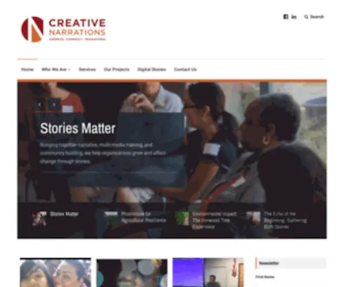Creativenarrations.net(Multimedia for Community Development) Screenshot