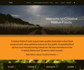 Creativenativefoods.com.au(Adelaide Native Foods Shop. Fresh Native Ingredients and Bush Foods. Home delivered meals) Screenshot