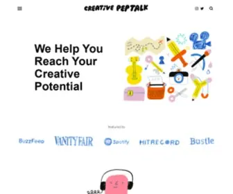 Creativepeptalk.com(A Weekly Podcast Companion for Your Creative Journey) Screenshot