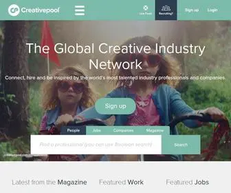 Creativepool.com(The Creative Industry Network) Screenshot