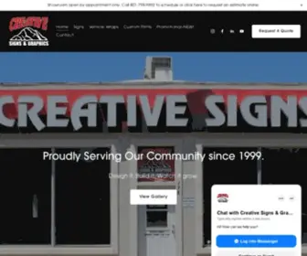 Creativesignsutah.com(Creative Signs & Graphics) Screenshot