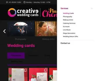 Creativeweddingcards.us(Creative wedding cards) Screenshot