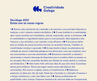Creatividadegalega.org(Creatividade Galega) Screenshot