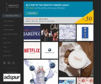 Creativityawards.com(Creativity International Graphic Design and Advertising Awards) Screenshot