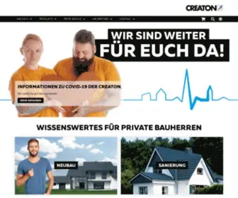 Creaton.de(Dachziegel aus Ton für das Dach der creativen Art ) Screenshot