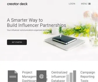 Creatordeck.com(Innovation through collaboration) Screenshot
