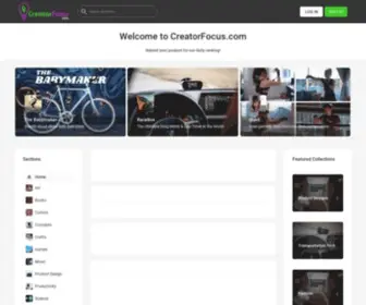 Creatorfocus.com(Connecting Creators with new Fans) Screenshot