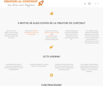 Creatoridecontinut.ro(Creatori de conținut) Screenshot