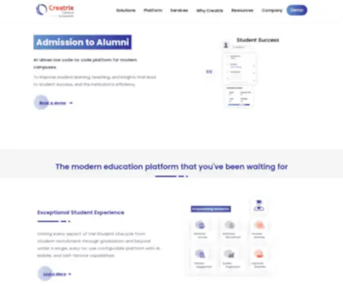 Creatrixcampus.com(Higher Education Solutions for Modern Campuses) Screenshot