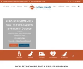 Creaturecomfortsdurango.com(Creature Comforts Local Pet Food and Supply Store) Screenshot