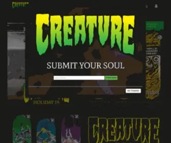 Creatureskateboards.com(Creature Skateboards) Screenshot