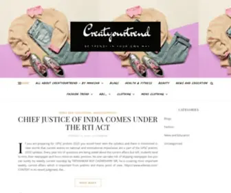 Creatyourtrend.com(Be trendy in your own way) Screenshot