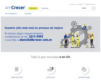 Crecer.com.sv(AFP Crecer) Screenshot