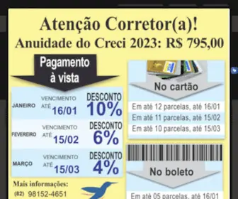 Creci-AL.gov.br(Conselho Regional de Corretores de Imóveis) Screenshot