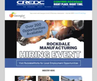 CredcGa.org(Conyers Rockdale Economic Development Council) Screenshot