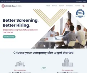 Credentialcheck.com(Employer Background Check Services) Screenshot