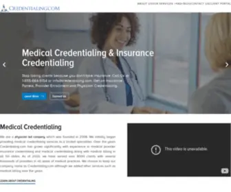 Credentialing.com(Medical Credentialing and Insurance Credentialing Services) Screenshot