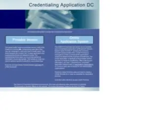 Credentialingapplicationdc.org(CAQH ProView) Screenshot