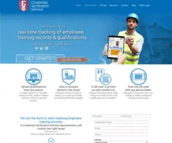 Credentialverificationservice.com(Safety Training & Qualification Tracking) Screenshot