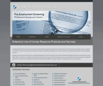 Credentialverificationservices.com(Credential Verification Services) Screenshot