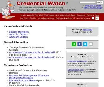 Credentialwatch.org Screenshot