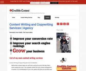 Credible-Content.com(Website Content Writing Services) Screenshot