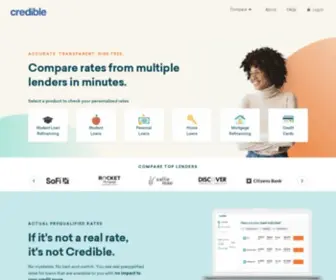Credible.com(Find the Best Loans) Screenshot