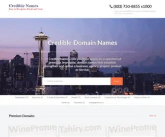 Crediblenames.com(Credible Domain Names) Screenshot