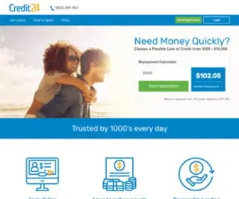 Credit24.com.au(Cash Loans Online up to $10) Screenshot