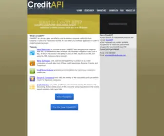 Creditapi.com(XML Credit Report Interface for Experian) Screenshot