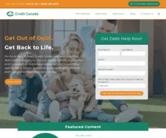 Creditcanada.com(Non-Profit Debt Consolidation & Credit Counselling) Screenshot