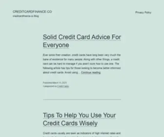Creditcardfinance.co(Blog) Screenshot