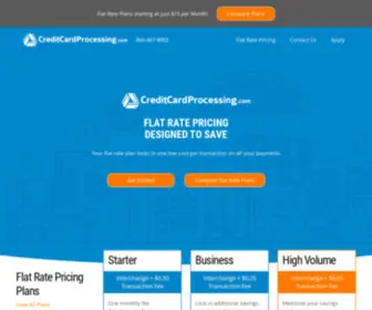 Creditcardprocessing.com(Plans designed to save your small business money. Learn how flat rate pricing) Screenshot