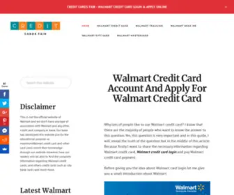 Creditcardsfair.com(Walmart Credit Card login Account And Apply For Walmart Credit Card) Screenshot