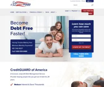 Creditguard.org(Non Profit Debt Consolidation & Counseling Services) Screenshot