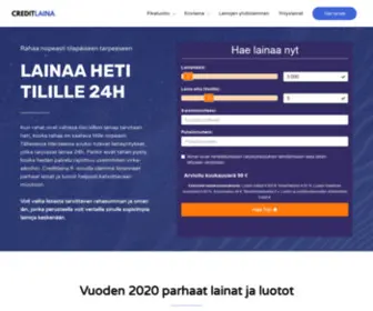 Creditlaina.fi(Lainaa heti netistä 24h) Screenshot