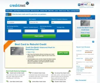 Creditnet.com(Compare Credit Card Offers) Screenshot