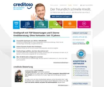 Creditolo.de(Offizielle Website der creditolo GmbH) Screenshot