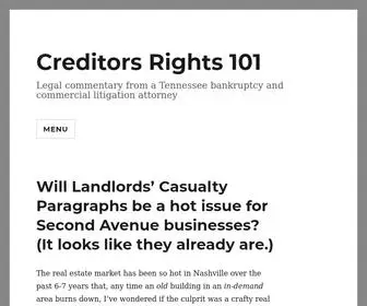 Creditorsrights101.com(Legal commentary from a Tennessee bankruptcy and commercial litigation attorney) Screenshot