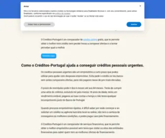 Creditos-Portugal.com(Mini Créditos Rápidos Online Portugal) Screenshot