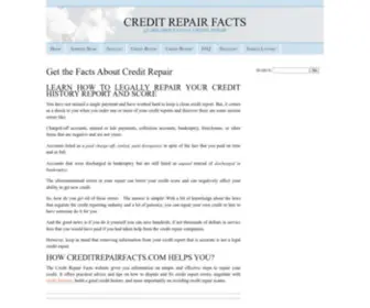 Creditrepairfacts.com(Credit Repair Facts) Screenshot