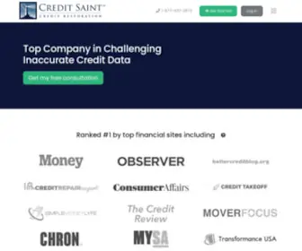 Creditsaint.com(Top Company in challenging inaccurate credit data) Screenshot