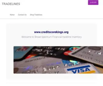 Creditscorekings.org(TRADELINES) Screenshot