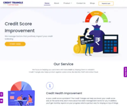 Credittriangle.com(Get Free Online Credit Counselling Services with Credit Traingle) Screenshot