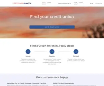 Creditunionmatch.com(Find the Best Credit Union You Can Join) Screenshot