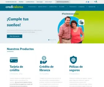 Credivalores.com.co(Líder en Créditos de Consumo en Colombia) Screenshot