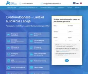 Credoautoprieks.lv(Lielākā autoskola Latvijā) Screenshot